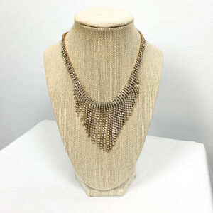 NWT Gold & Silver Sparkly Rhinestone Formal Necklace Earring Set